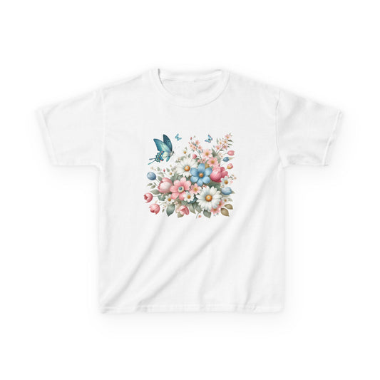 Kids Floral Butterfly Tee - Cute Nature Design for Spring Celebrations