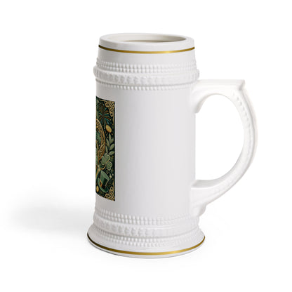 Decorative St. Patrick's Day Stein Mug with Shamrocks