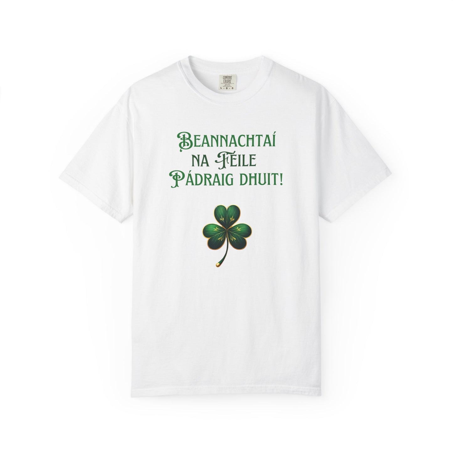 St. Patrick's Day Unisex Garment-Dyed T-Shirt - Festive Clover Design