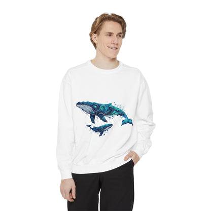 Under the Sea Whale Print Unisex Sweatshirt - Nature Lover's Comfort