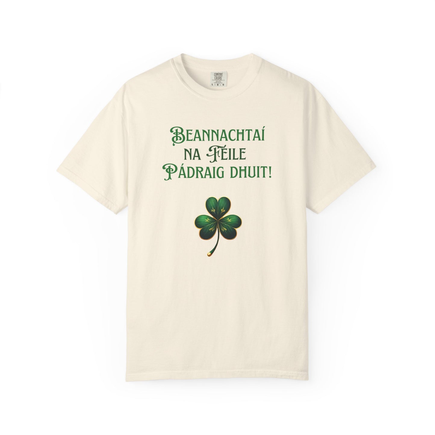 St. Patrick's Day Unisex Garment-Dyed T-Shirt - Festive Clover Design