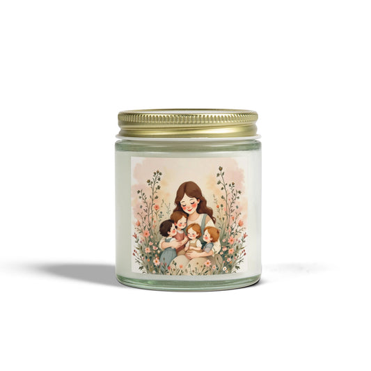 "A Mother's Love" Scented Candles, Mother's Day Design, Coconut Apricot Wax