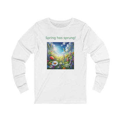 Spring in the Meadow Unisex Long Sleeve Tee - Vibrant Floral Design