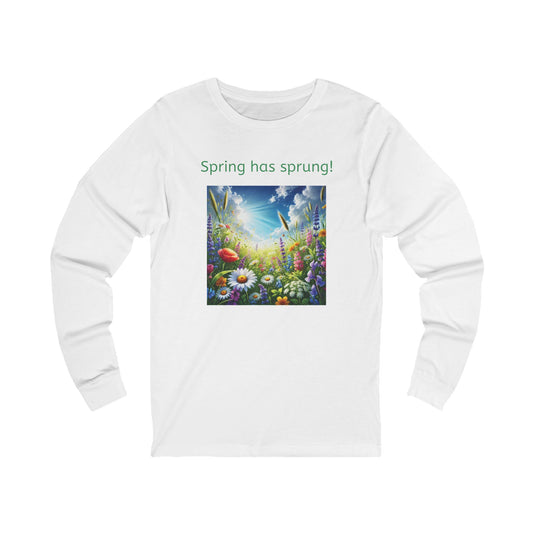 Spring in the Meadow Unisex Long Sleeve Tee - Vibrant Floral Design