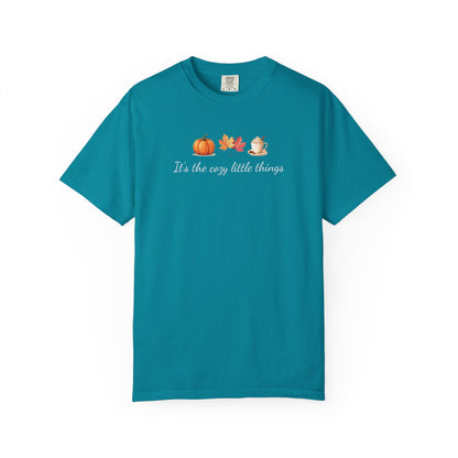 Unisex Autumn T-Shirt Fall Apparel Cozy Vibes Shirt Thanksgiving Gift Seasonal Tees Pumpkin Spice Shirt Cozy Little Things Fall Vibes