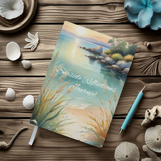 Hardcover Notebook for Writing Seaside Reflections Journal Elegant Dreaming Gratitude Mindfulness Creative Expression Relaxation Coastal