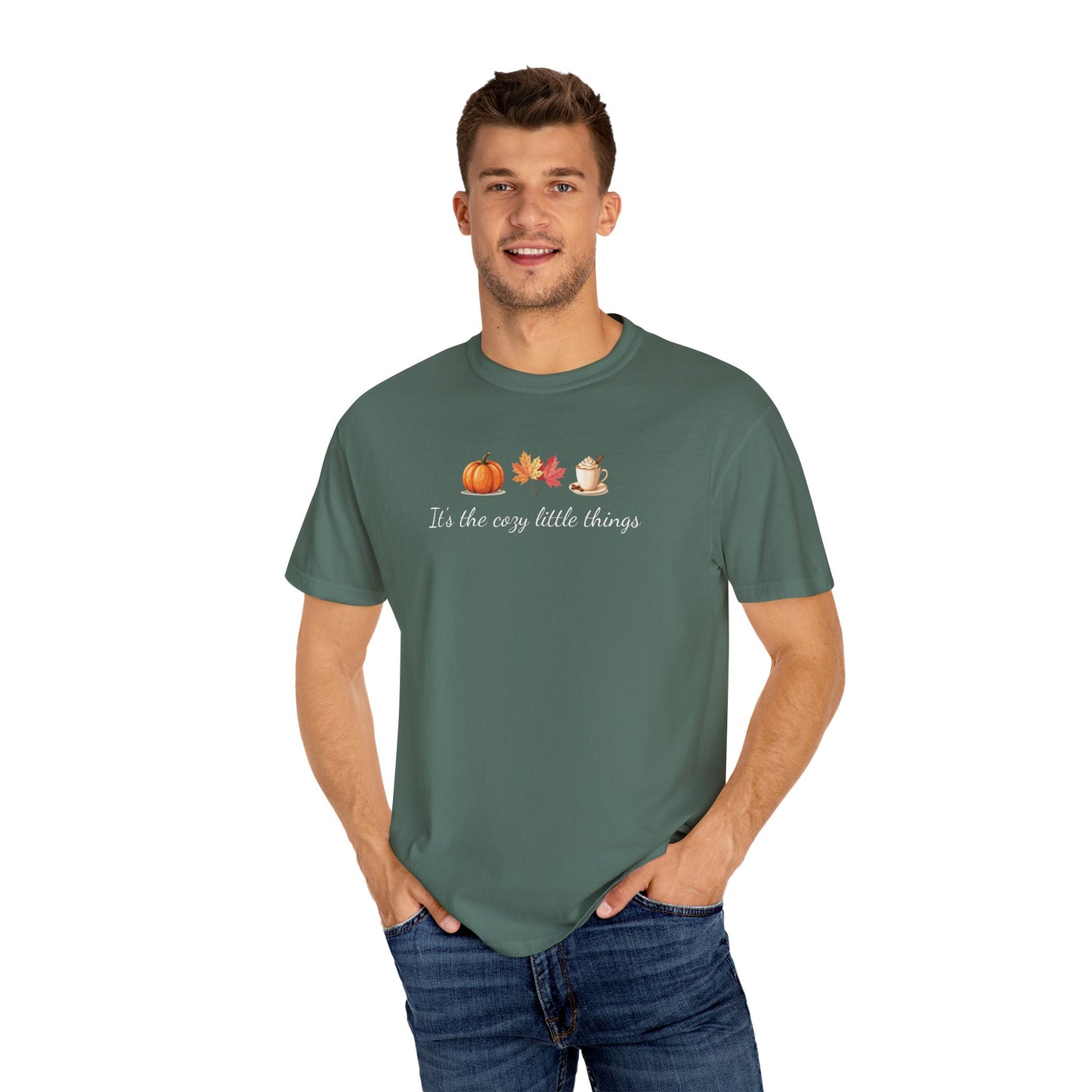 Unisex Autumn T-Shirt Fall Apparel Cozy Vibes Shirt Thanksgiving Gift Seasonal Tees Pumpkin Spice Shirt Cozy Little Things Fall Vibes