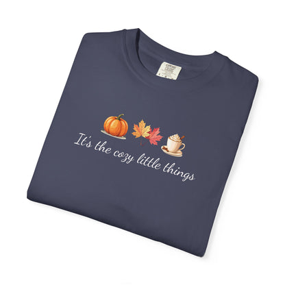 Unisex Autumn T-Shirt Fall Apparel Cozy Vibes Shirt Thanksgiving Gift Seasonal Tees Pumpkin Spice Shirt Cozy Little Things Fall Vibes