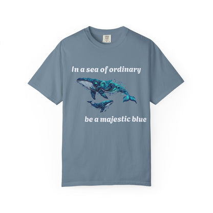 Blue Whale Unisex T-shirt with Inspirational Quote