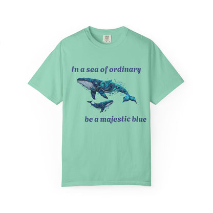 Blue Whale Unisex T-shirt with Inspirational Quote
