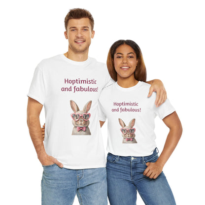 Hoptimistic and Fabulous Unisex Heavy Cotton Tee