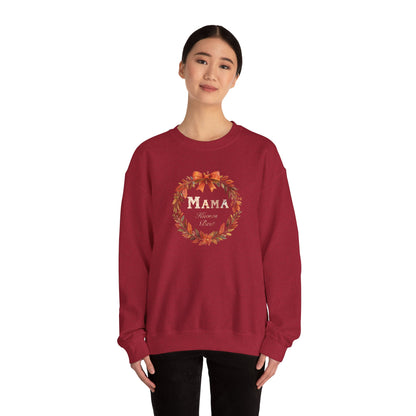 Autumn Mama Crewneck Sweatshirt Fall Vibes Autumn Sweatshirt Gift for Moms Thanksgiving Holiday Apparel Warm Layering Fall Comfort Apparel