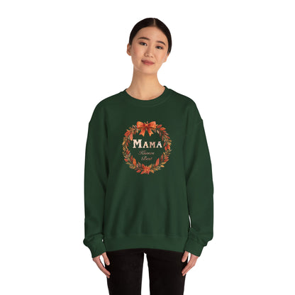 Autumn Mama Crewneck Sweatshirt Fall Vibes Autumn Sweatshirt Gift for Moms Thanksgiving Holiday Apparel Warm Layering Fall Comfort Apparel