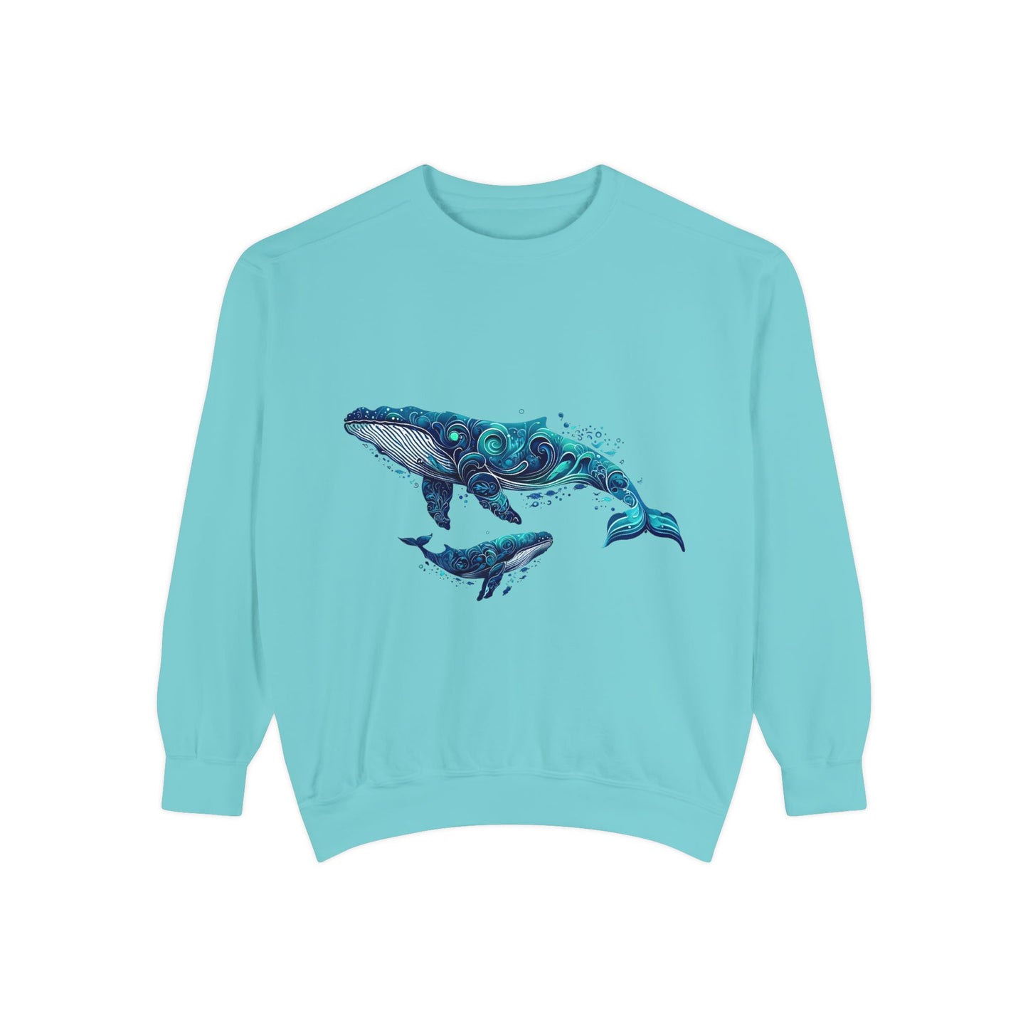 Under the Sea Whale Print Unisex Sweatshirt - Nature Lover's Comfort