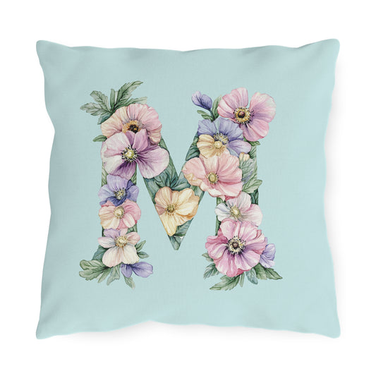 "M for Mum" Initial Outdoor Pillow - Stylish Home Decor