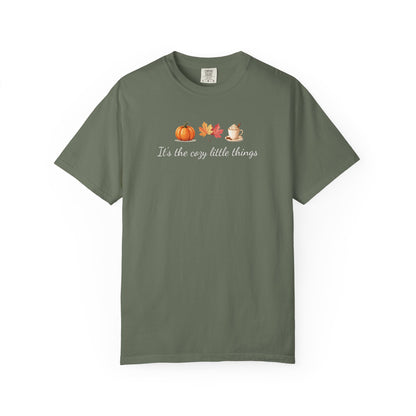 Unisex Autumn T-Shirt Fall Apparel Cozy Vibes Shirt Thanksgiving Gift Seasonal Tees Pumpkin Spice Shirt Cozy Little Things Fall Vibes