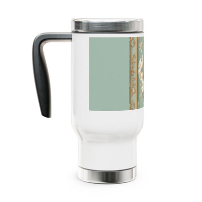 Elegant Vintage Botanical Style Travel Mug, Perfect Gift for Garden Lovers, Teachers, Travel, Coffee, Tea, Outdoor Events