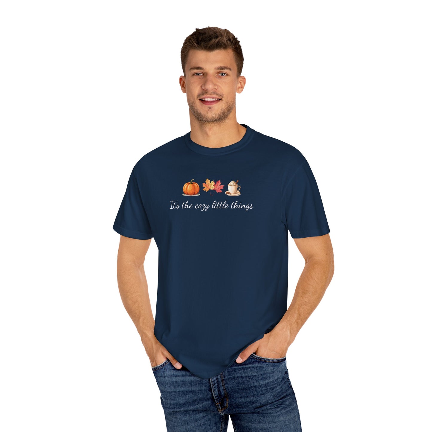 Unisex Autumn T-Shirt Fall Apparel Cozy Vibes Shirt Thanksgiving Gift Seasonal Tees Pumpkin Spice Shirt Cozy Little Things Fall Vibes