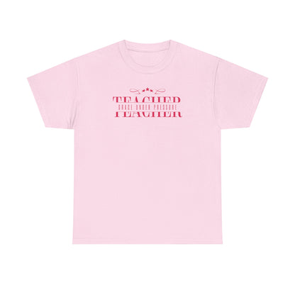 Teacher Grace Under Pressure Unisex Heavy Cotton Tee, Elegant Teacher Appreciation Gift, Teacher Birthday