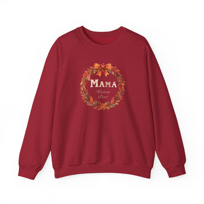 Autumn Mama Crewneck Sweatshirt Fall Vibes Autumn Sweatshirt Gift for Moms Thanksgiving Holiday Apparel Warm Layering Fall Comfort Apparel