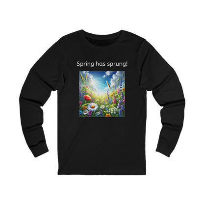 Spring in the Meadow Unisex Long Sleeve Tee - Vibrant Floral Design