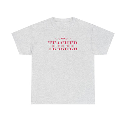 Teacher Grace Under Pressure Unisex Heavy Cotton Tee, Elegant Teacher Appreciation Gift, Teacher Birthday