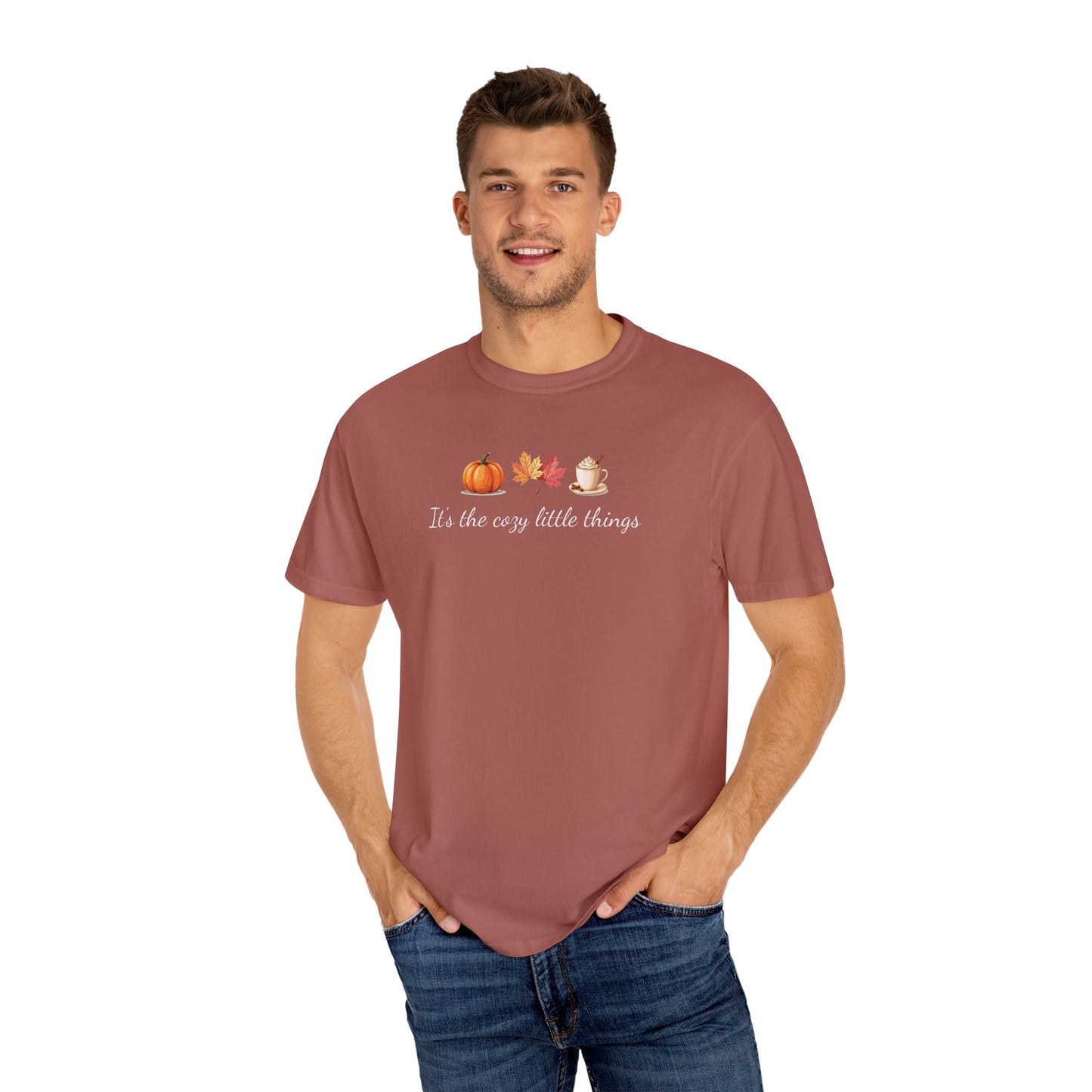 Unisex Autumn T-Shirt Fall Apparel Cozy Vibes Shirt Thanksgiving Gift Seasonal Tees Pumpkin Spice Shirt Cozy Little Things Fall Vibes