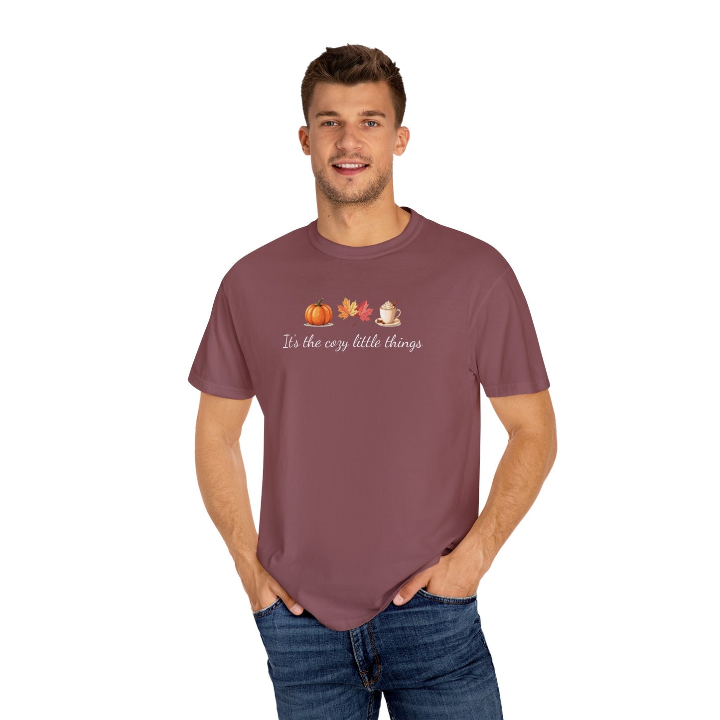 Unisex Autumn T-Shirt Fall Apparel Cozy Vibes Shirt Thanksgiving Gift Seasonal Tees Pumpkin Spice Shirt Cozy Little Things Fall Vibes