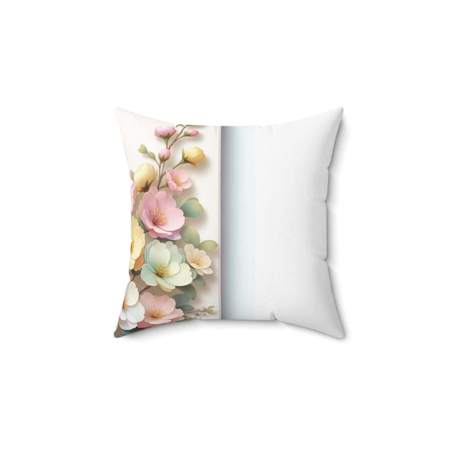 Floral Touch Spun Polyester Square Pillow - Elegant Home Décor
