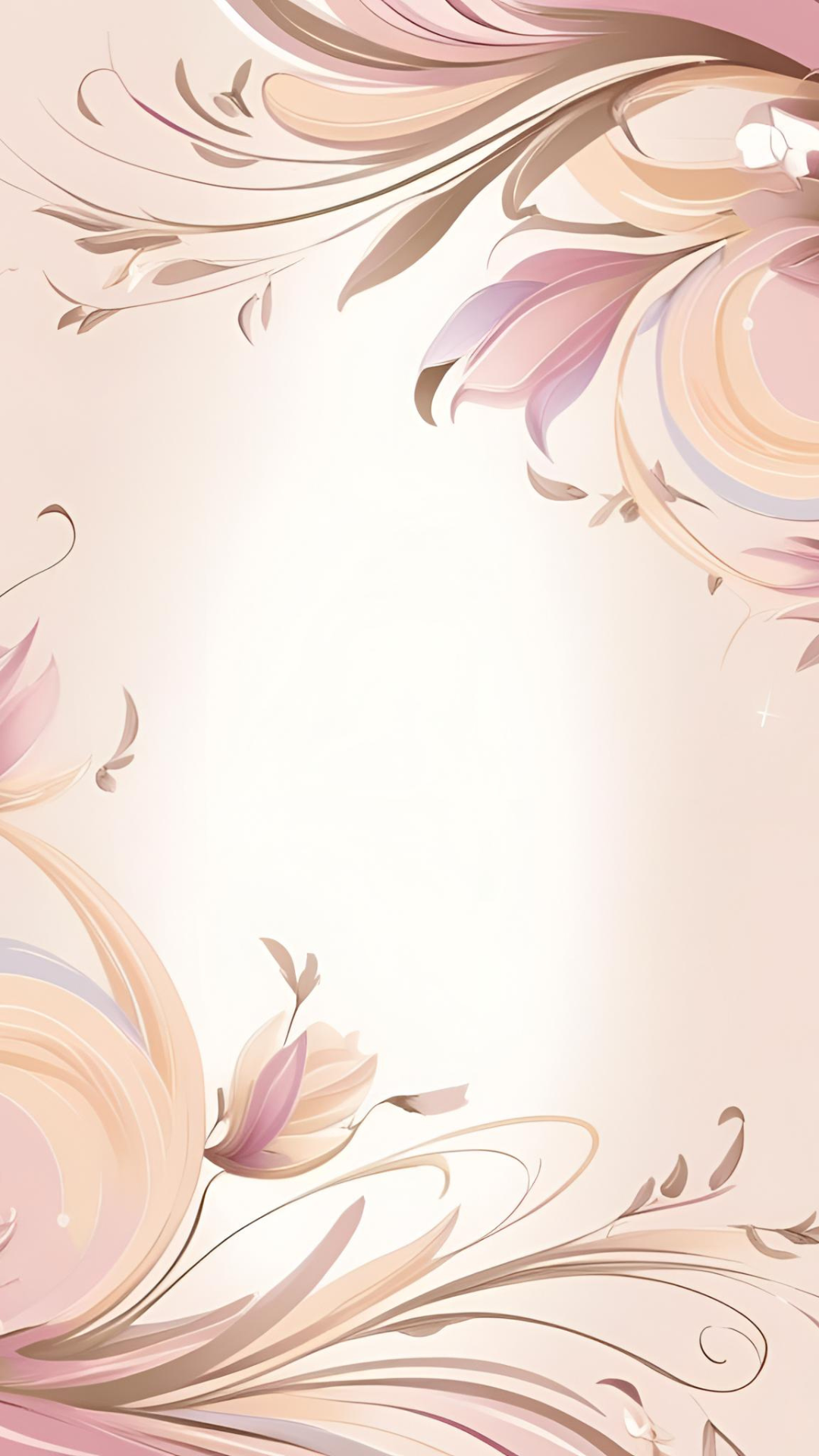 #43 Elegant Pink Floral Border