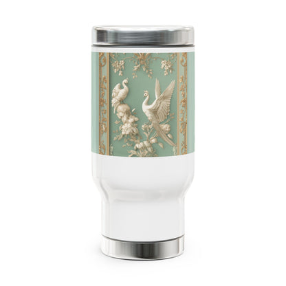 Elegant Vintage Botanical Style Travel Mug, Perfect Gift for Garden Lovers, Teachers, Travel, Coffee, Tea, Outdoor Events