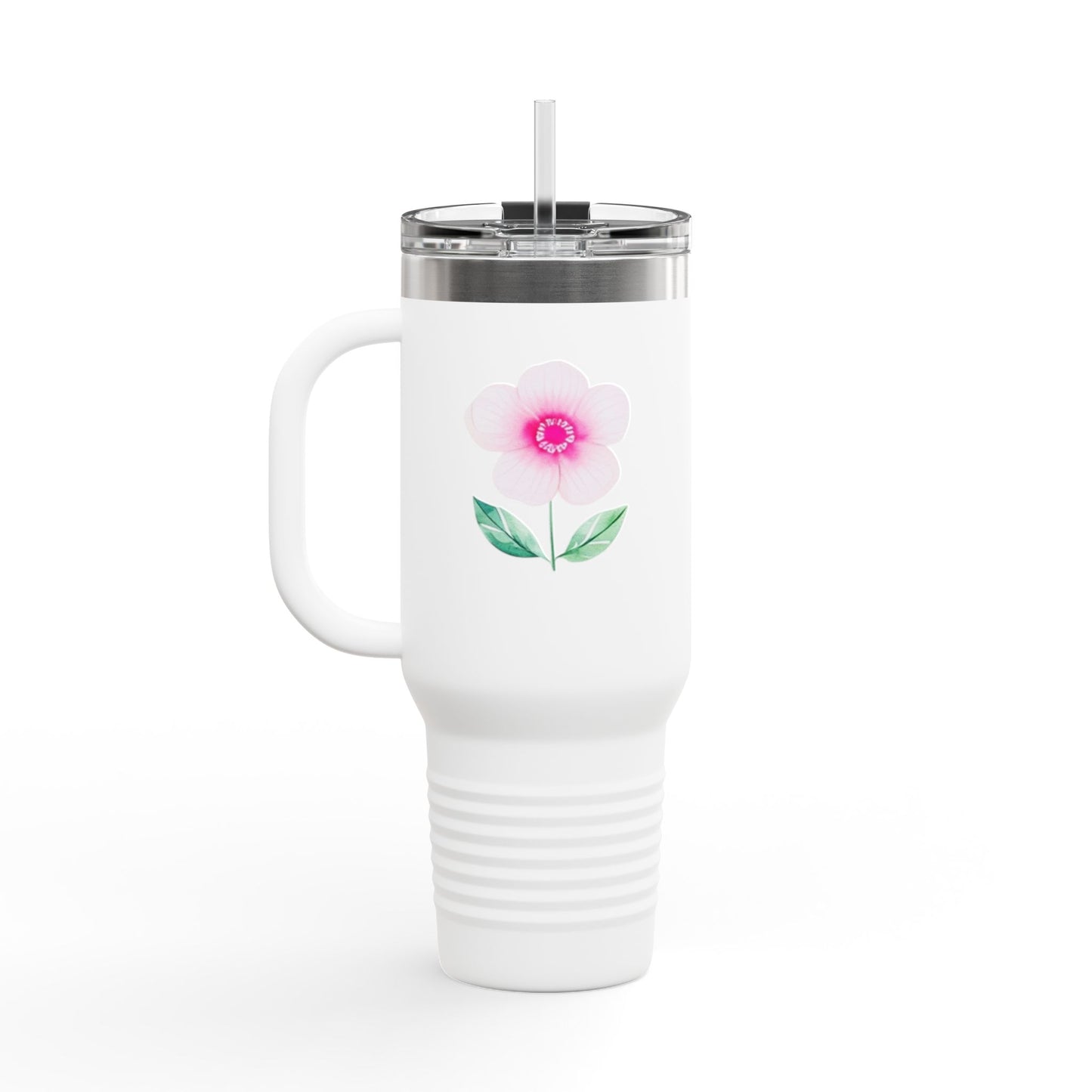 Floral Insulated Travel Mug - 40oz, Perfect for On-the-Go Hydration
