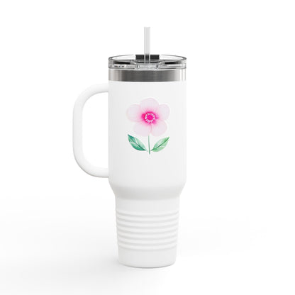 Floral Insulated Travel Mug - 40oz, Perfect for On-the-Go Hydration
