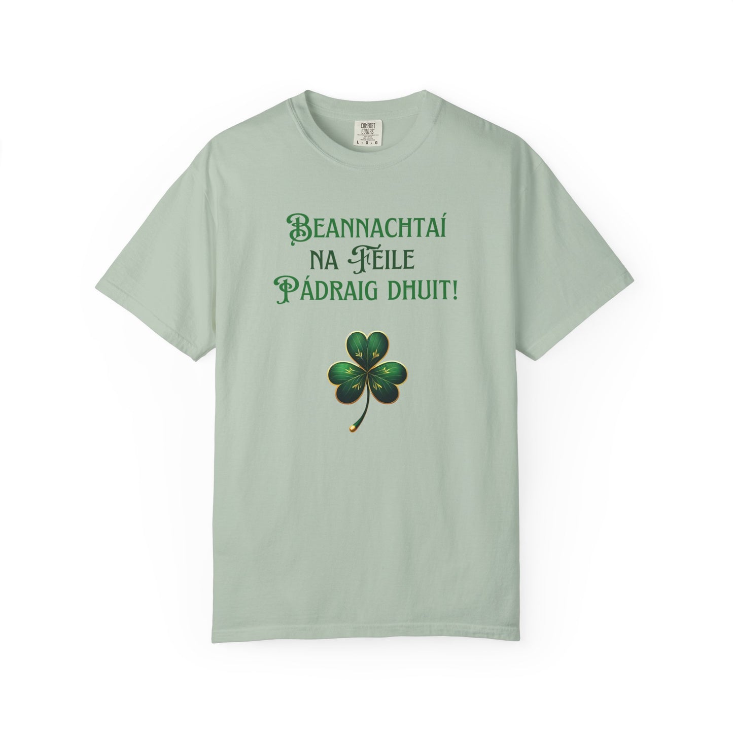 St. Patrick's Day Unisex Garment-Dyed T-Shirt - Festive Clover Design