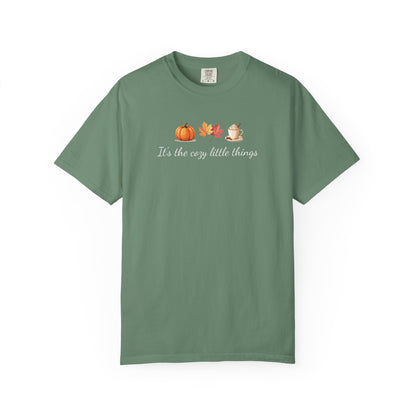 Unisex Autumn T-Shirt Fall Apparel Cozy Vibes Shirt Thanksgiving Gift Seasonal Tees Pumpkin Spice Shirt Cozy Little Things Fall Vibes