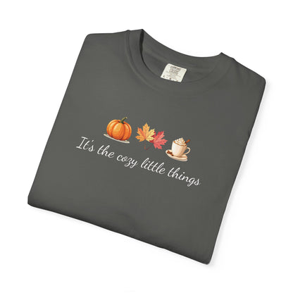 Unisex Autumn T-Shirt Fall Apparel Cozy Vibes Shirt Thanksgiving Gift Seasonal Tees Pumpkin Spice Shirt Cozy Little Things Fall Vibes