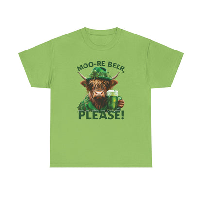 Moo-Re Beer St. Patrick's Day Unisex Cotton Tee