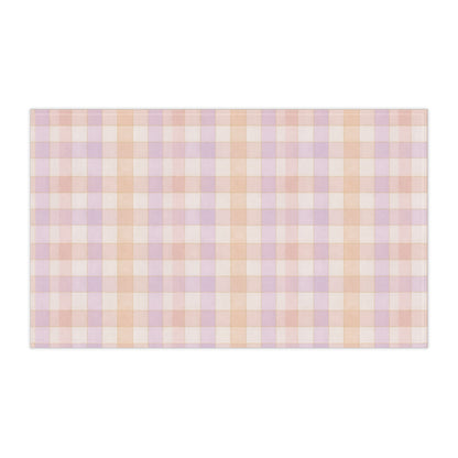 Charming Gingham Cotton Tea Towels, Pastel Plaid Kitchen Decor, Gift for Housewarming, Rustic or Farmhouse Style, Summer Pattern