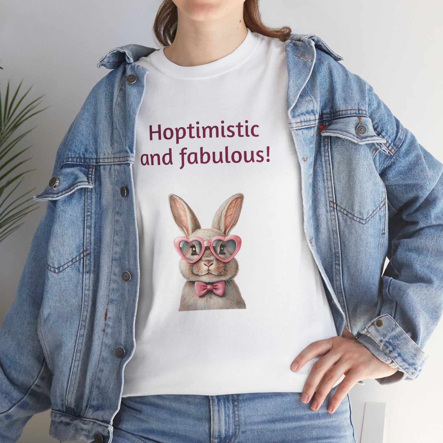 Hoptimistic and Fabulous Unisex Heavy Cotton Tee