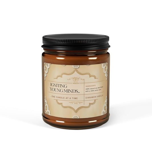 Cinnamon Vanilla Candle for Teachers - Igniting Young Minds | Aromatherapy Gifts, Home Decor, Relaxation, Eco-Friendly, Unique Gift Ideas, Teacher Gift