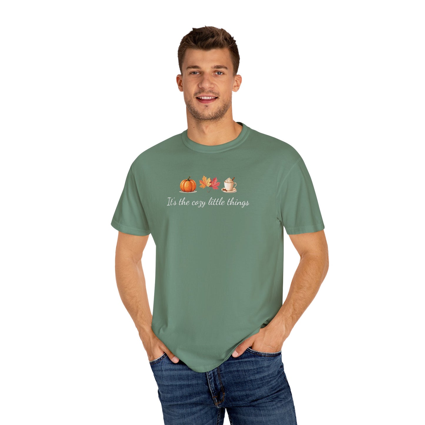 Unisex Autumn T-Shirt Fall Apparel Cozy Vibes Shirt Thanksgiving Gift Seasonal Tees Pumpkin Spice Shirt Cozy Little Things Fall Vibes