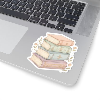 Charming Book Stack Stickers | Literary Decor, Book Lover Gifts, Journal Accents, Teacher Gift, Laptop Stickers, Reading Enthusiast Decor