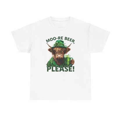 Moo-Re Beer St. Patrick's Day Unisex Cotton Tee