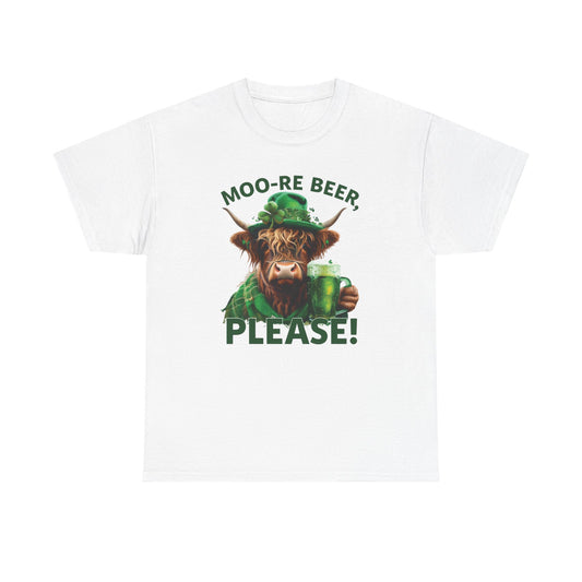 Moo-Re Beer St. Patrick's Day Unisex Cotton Tee