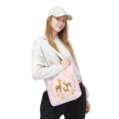 Elegant Floral Deer Tote Bag - Cute & Stylish Eco-Friendly Shopping Bag