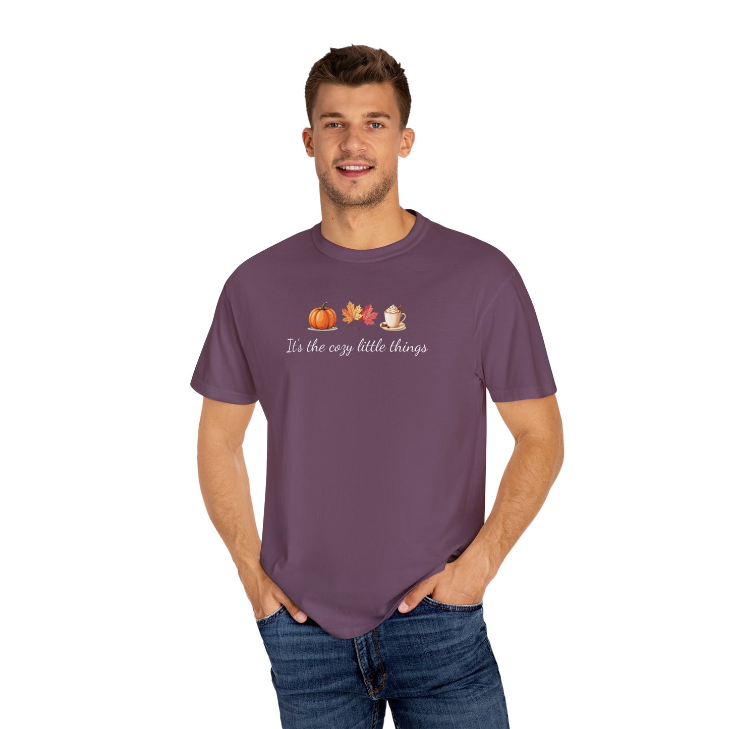 Unisex Autumn T-Shirt Fall Apparel Cozy Vibes Shirt Thanksgiving Gift Seasonal Tees Pumpkin Spice Shirt Cozy Little Things Fall Vibes