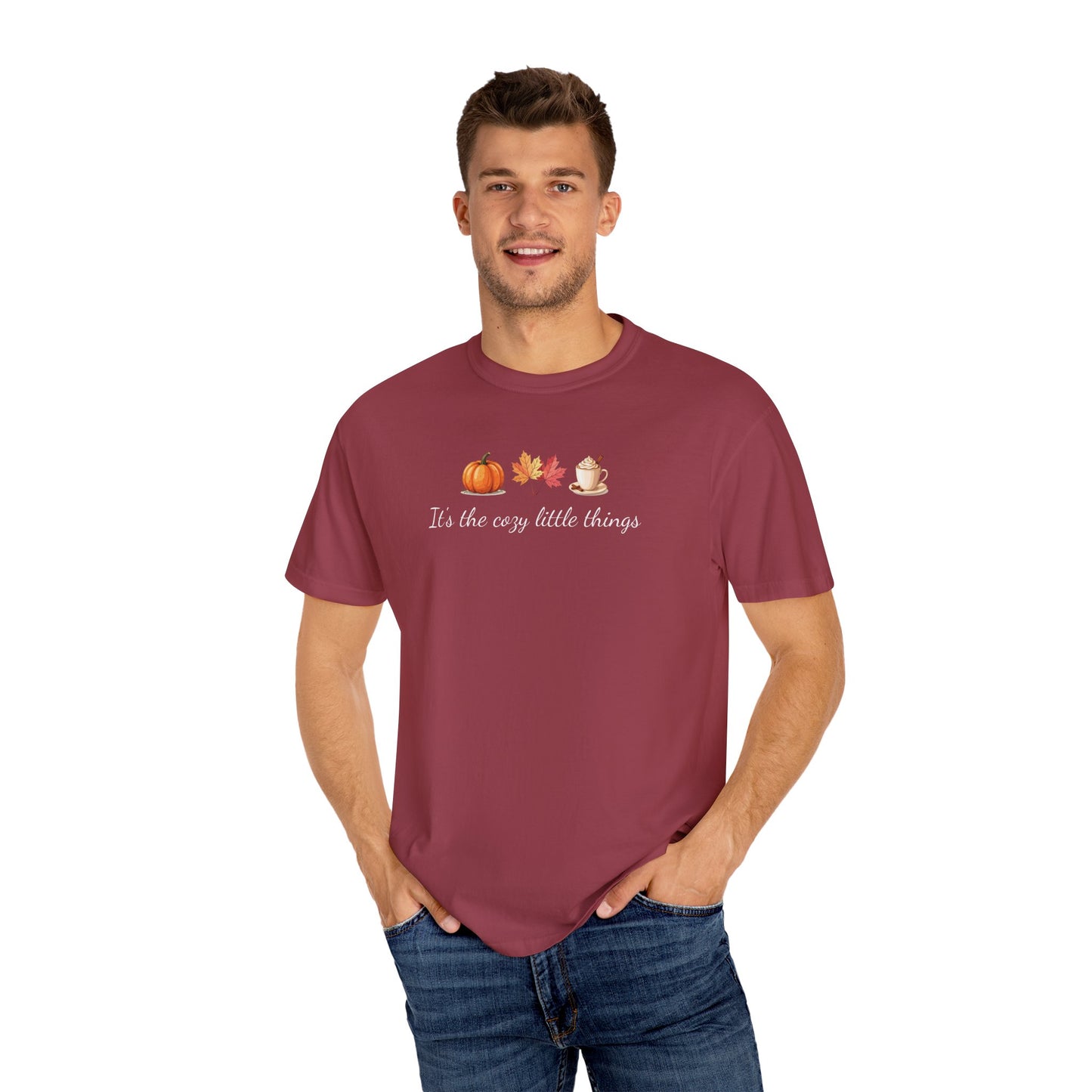 Unisex Autumn T-Shirt Fall Apparel Cozy Vibes Shirt Thanksgiving Gift Seasonal Tees Pumpkin Spice Shirt Cozy Little Things Fall Vibes