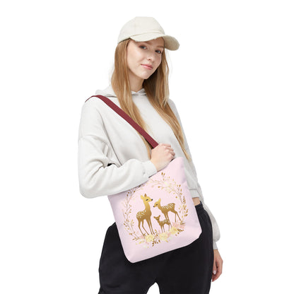 Elegant Floral Deer Tote Bag - Cute & Stylish Eco-Friendly Shopping Bag