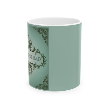 World's Best Dad Ceramic Mug - Perfect Gift for Father's Day, Birthdays, or Special Occasions, Classical Elegance