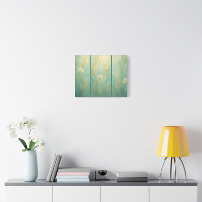 Ocean-Inspired Floral Wall Art Tranquil Home Decor for Living Room Bedroom Nature Lovers Watercolour Serene Canvas Coastal Decor Sea Garden